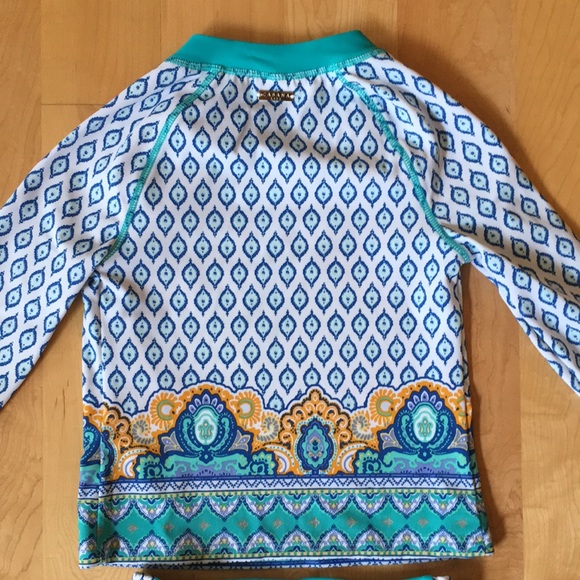 CABANA LIFE | Jewel Scarf 2-Piece Girls Rashguard Swimsuit - Picture 12 of 16